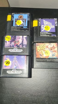 Sega Genesis Game Cartridges Lot of 5