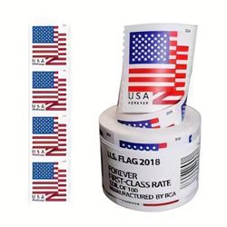 2018 USPS National Flag Forever Postage. 10 rolls of 1000 pieces