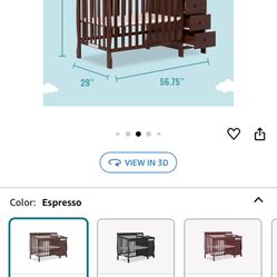 Crib With A Changer And Drawers