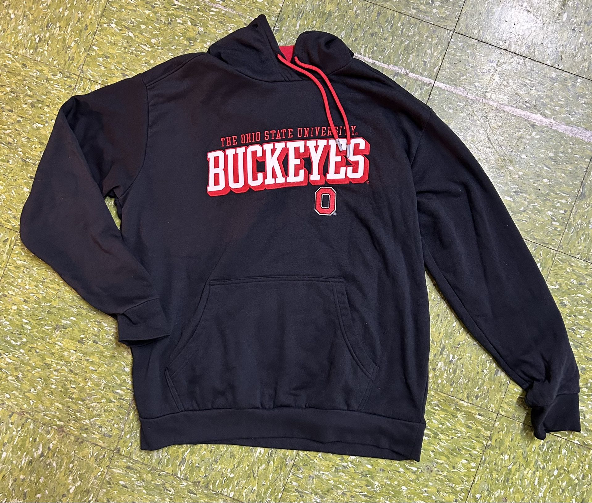 Champion Ohio State Buckeyes Black and Red Collegiate Hoodie Size Large