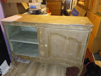 Amoire  Buffet Entertainment Center TV Stand Dresser -needs Paint And Some TLC