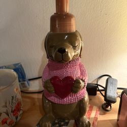 Bath & body Works, valentine puppy soap dispenser