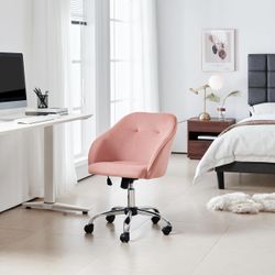 Velvet Desk Chair for Home Office, Soft Height Adjustable 360° Swivel Computer Chair