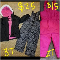 Toddler Snow Bibs 2T , 3T