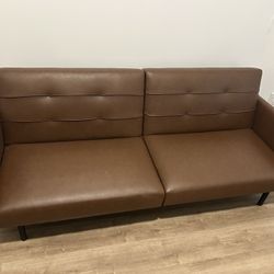 74’ Faux Leather sofa 