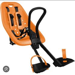Orange Thule Front Mount Toddler Bicycle Seat