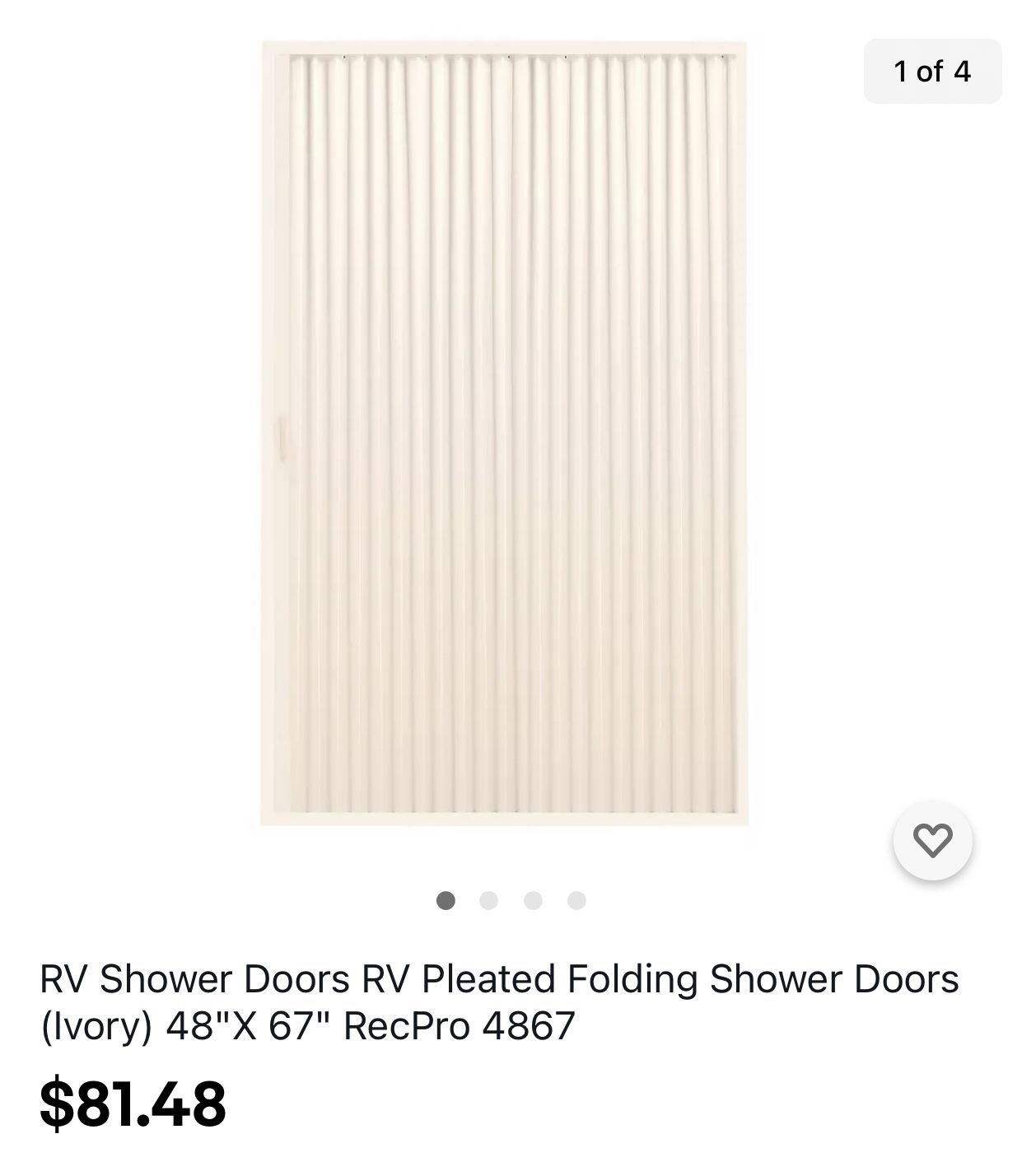 RecPro RV Shower Door