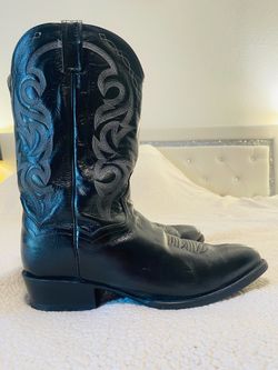 Dan Post Milwaukee Black Leather Western Cowboy Boots