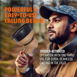 Cass Creek Mega Amp 20X Call, Loudest Handheld Electronic Hunting Caller, 120+ dB Directional Sound, 20 Authentic Calls, Weather-Resistant, Compact
