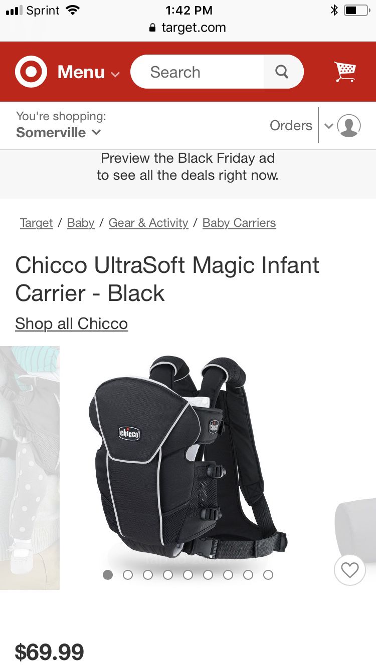 New Chiccos baby carrier