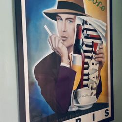 🚬☕️🇳🇱🖼️ “Cafe de Flore,” Razzia Framed Lithograph SIGNED