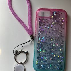 Glitter Pink And Blue IPhone 6s, 7 , 8 case 