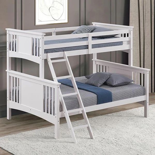 White Twin/ Full Bunk Bed