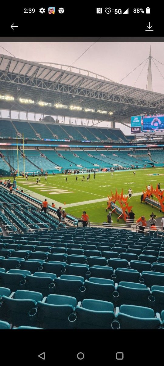 2 Lower Seats Dolphins Vs Ravens Game
