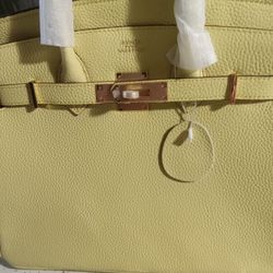 Yellow Leather Purse