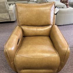 Furniture- Zero Gravity Real Leather Recliner- Derban