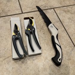 3 Garden Scissors With Saw
