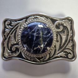 Sodalite Western Belt Buckle