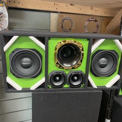 New 6.5” Midrange Highs Loud Speaker Box $320 Each 