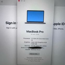 MacBook Pro 2019 - 15 Inch 