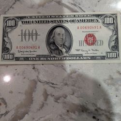 Vintage Series 1966 Red Seal $100 Dollar 