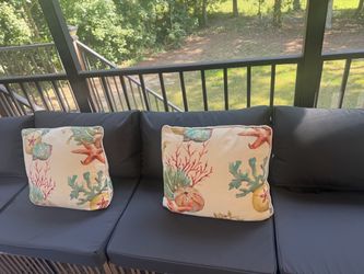 Coastal Throw Pillows Set of 2