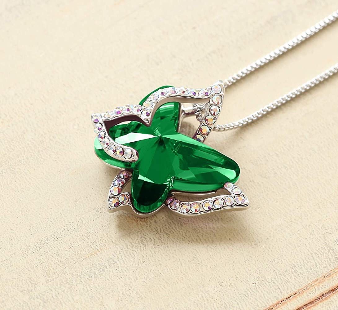 GEMMANCE Women's Brass Butterfly Necklace