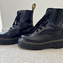 MOLLY WOMEN'S LEATHER PLATFORM BOOTS