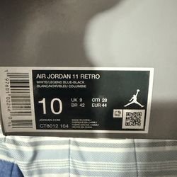 Jordan 11 White and Blue