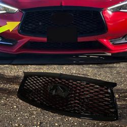 Infiniti Q60 2017-2023 Gloss Black front grille