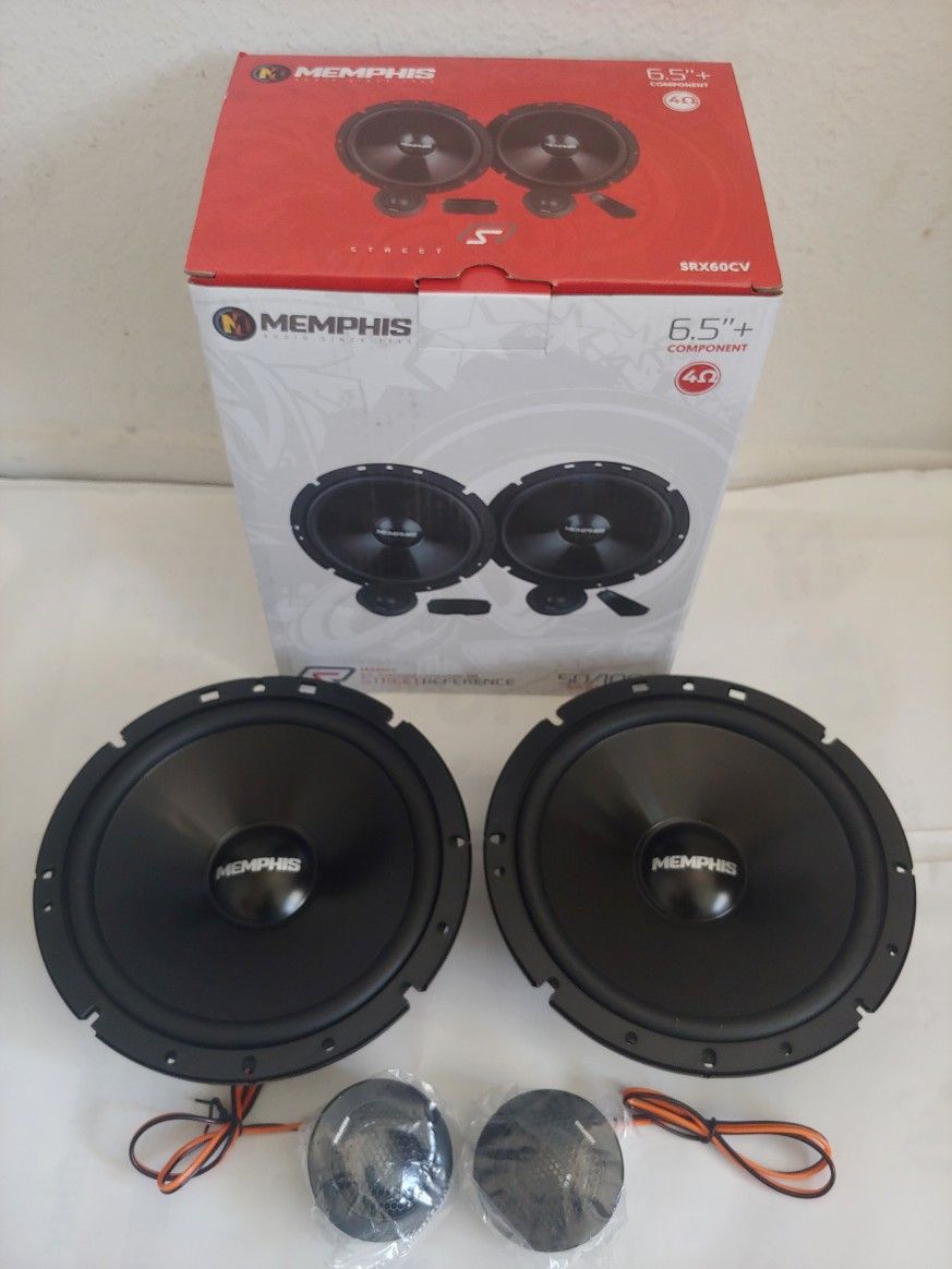 MEMPHIS 1 PAIR 6.5" 100 WATTS COMPONENT SET CAR SPEAKER ( BRAND NEW PRICE IS LOWEST INSTALL NOT AVAILABLE )