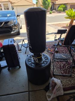 Punching bag with stand like new