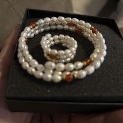 Pearl Ring And Bracelet 