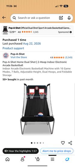 2 Pop-a-Shot Home Dual shot games