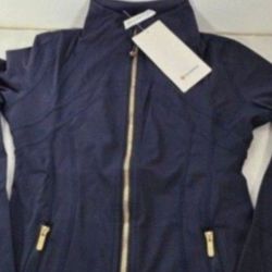Navy Blue Lululemon Jacket Gold Zipper - Size 4