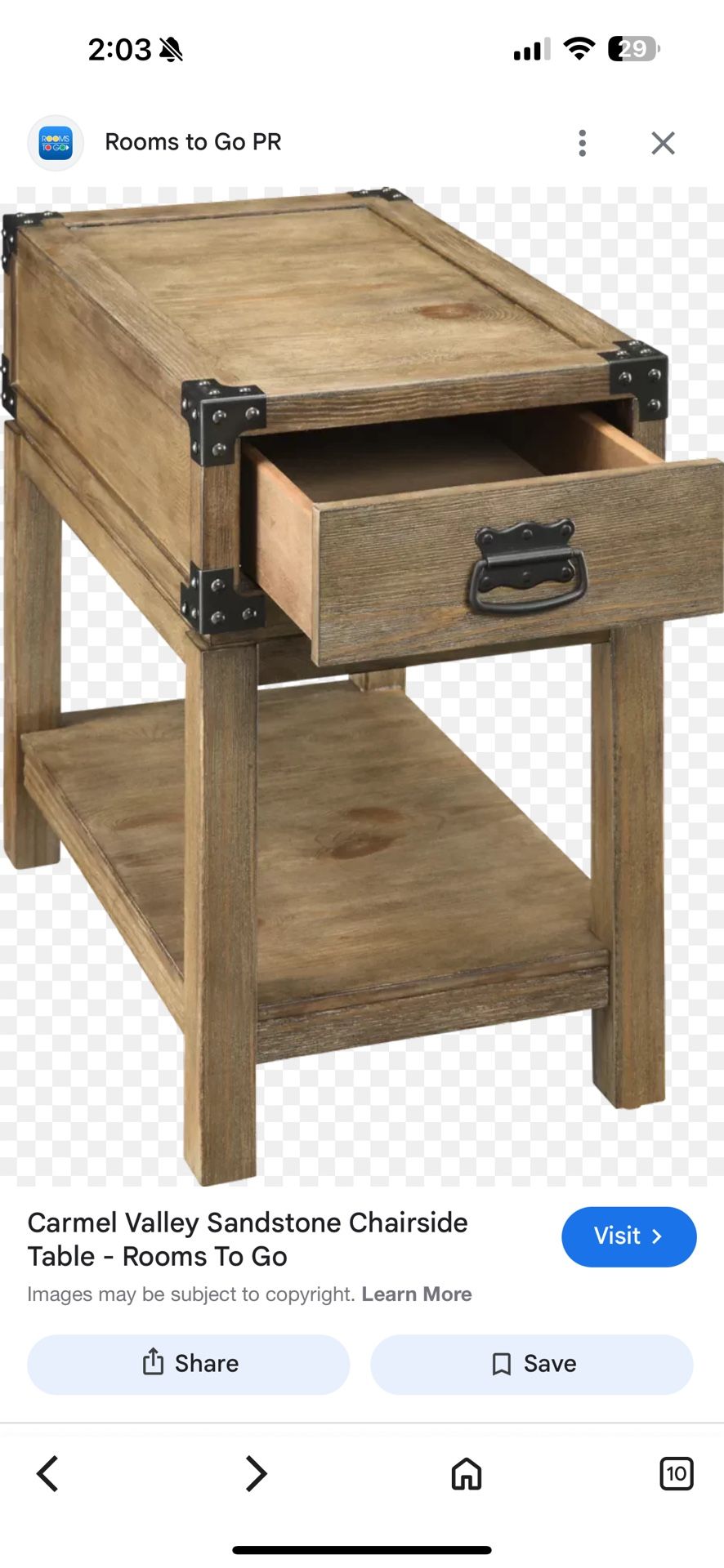 chairside table