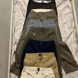 Like New 8 Pair 29x30 Gap Khaki Pants