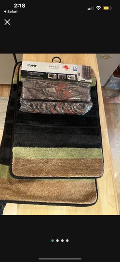 Bathroom Mat Set Shower Curtain Rings