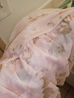 Flowy Pink Skirt W/Flowers