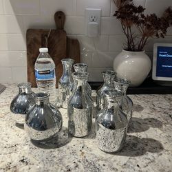 Mercury Silver Vases (pick Up Only Ashlan/dewolf)
