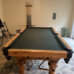 Knotty Pine Pool Table