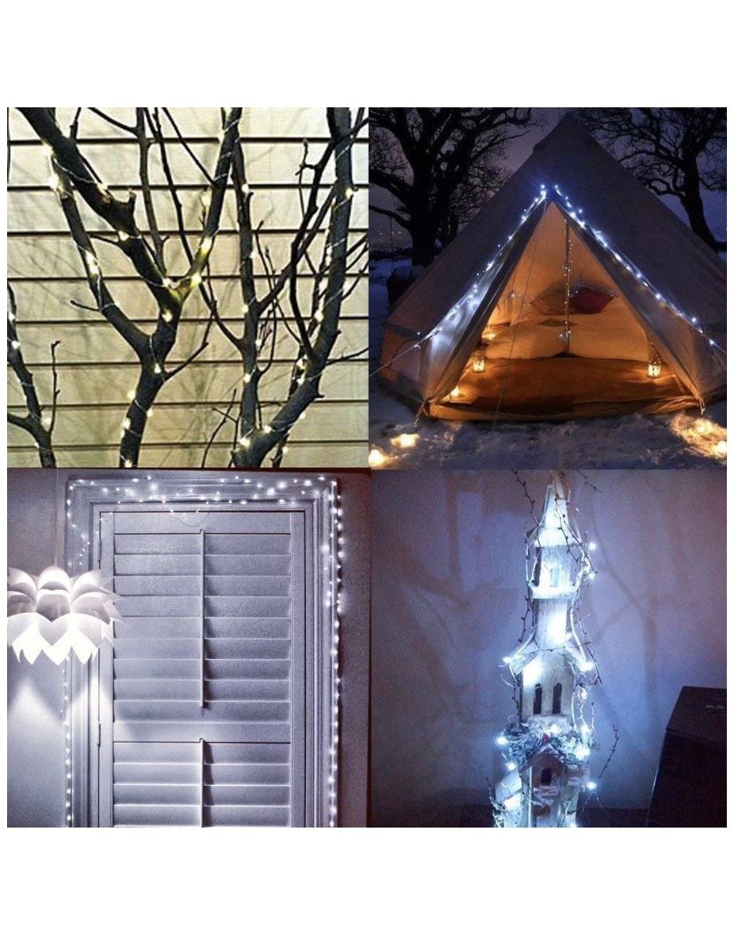 Christmas Lights 100 LED 10m Battery Operated Tree Fairy Lights Timer Indoor Outdoor Festive Wedding Bedroom Novelty