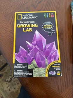National Geographic Purple Crystal Growing Lab STEM Kit – Open Box