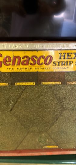 1930s Genasco shingle. Display sign