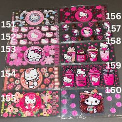 Hello Kitty UV DTF 16 Oz Cup Wrap
