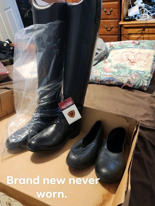 Brand New Never Worn Ariat Challenge Field Boots Size 10