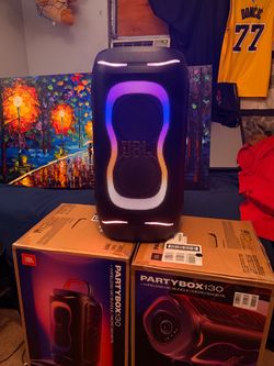 JBL ≠ PartyBox 130 Portable Bluetooth Party Speaker – 200W JBL Sound, Auracast, LED Lights (NO MIC)