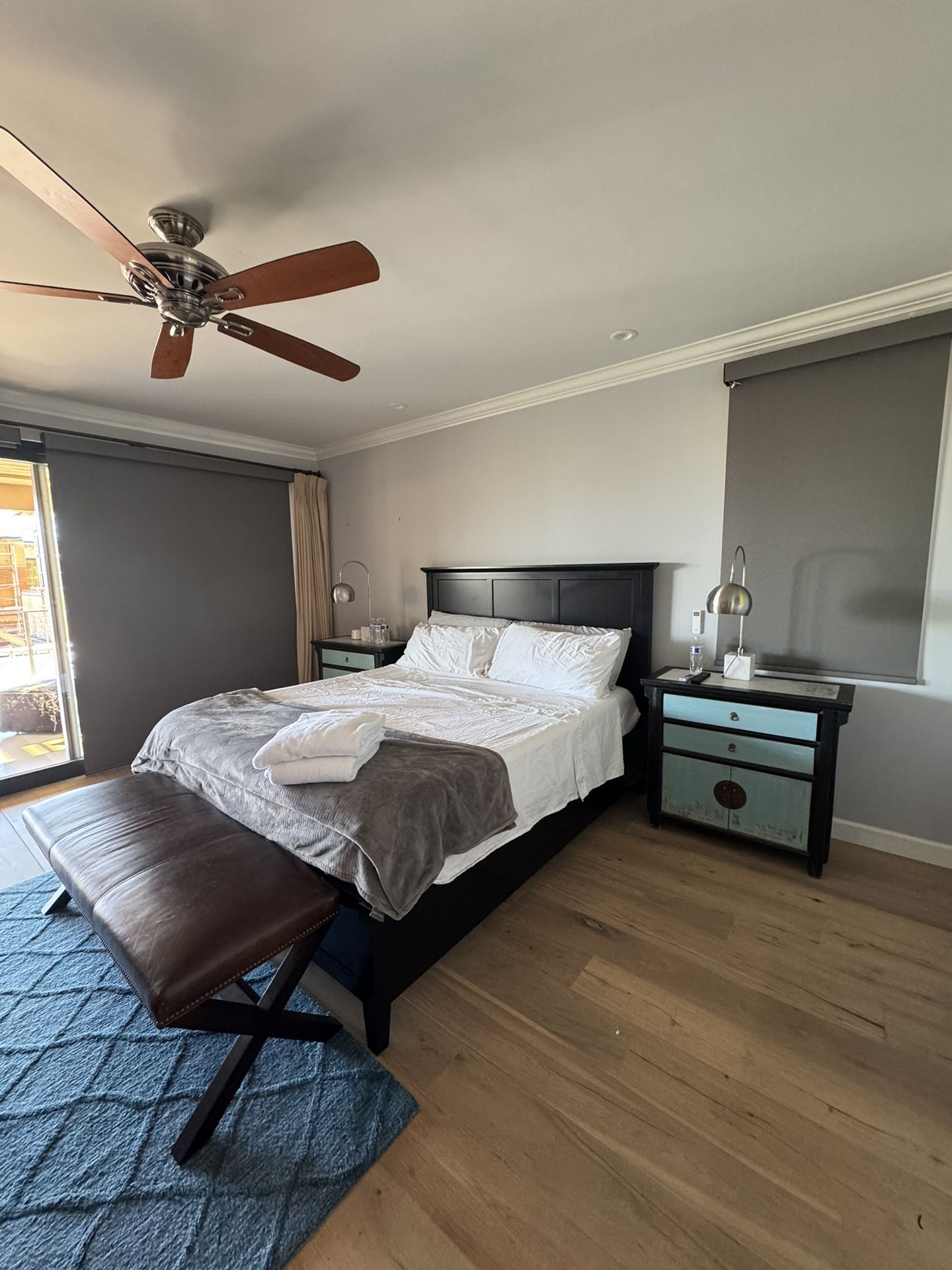 Queen Bed Frame Mattress And Night Stand