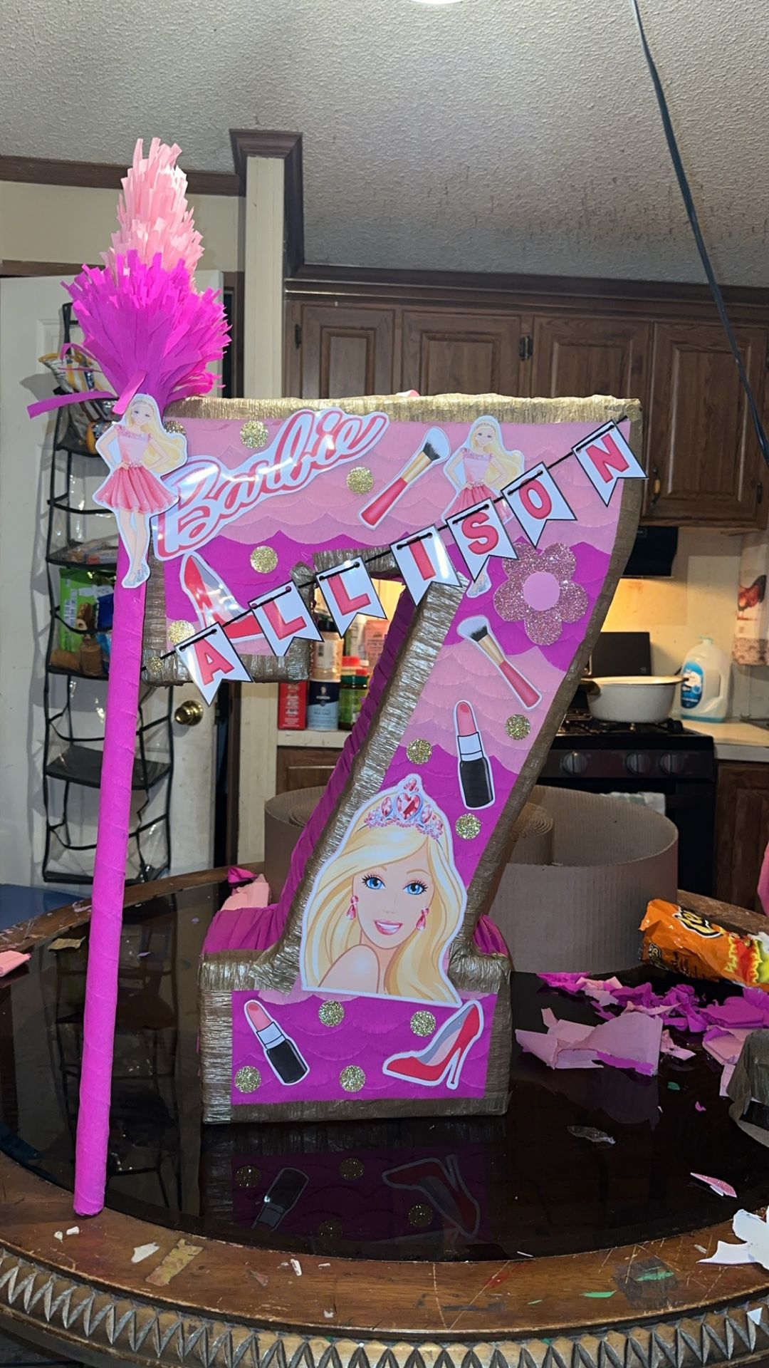 Number 7 Barbie Piñata 