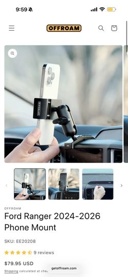 Ford Ranger Phone Mount